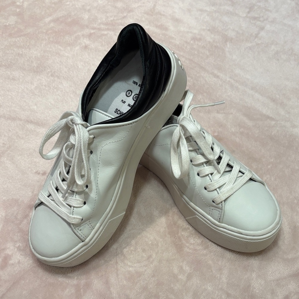 SCHUTZ White and Black Women's Sneakers